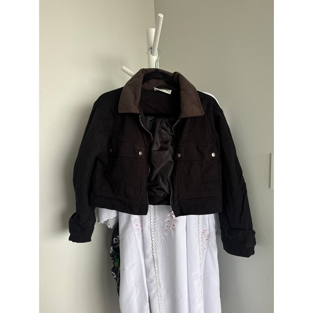 Cropped zip up jacket